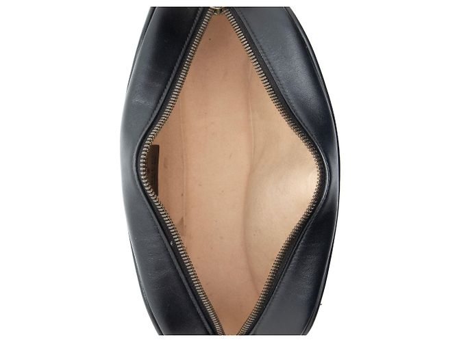 Borsa a tracolla piccola Gucci Matelasse Leather GG Marmont Nero - vista 7