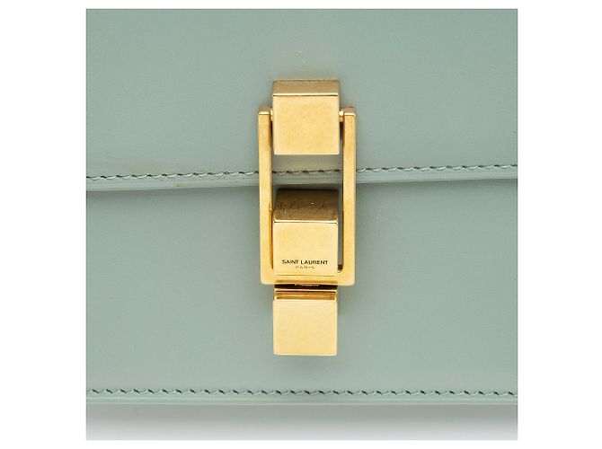 Borsa a tracolla Le Carre in pelle di vitello liscia Saint Laurent Verde - vista 10