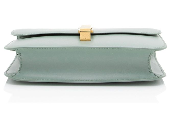 Borsa a tracolla Le Carre in pelle di vitello liscia Saint Laurent Verde - vista 4
