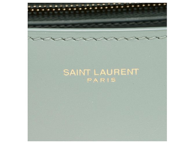Borsa a tracolla Le Carre in pelle di vitello liscia Saint Laurent Verde - vista 9