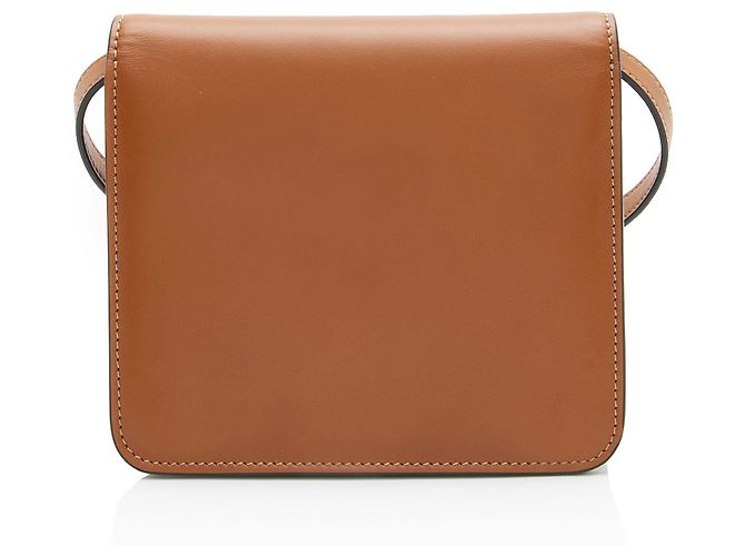 Fendi Borsa a tracolla piccola in pelle di vitello e cristalli Fab Marrone - vista 3