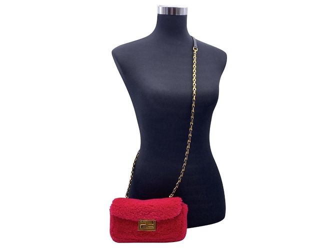 Borsa a tracolla in pelle Fendi Baguette Rosa - vista 2
