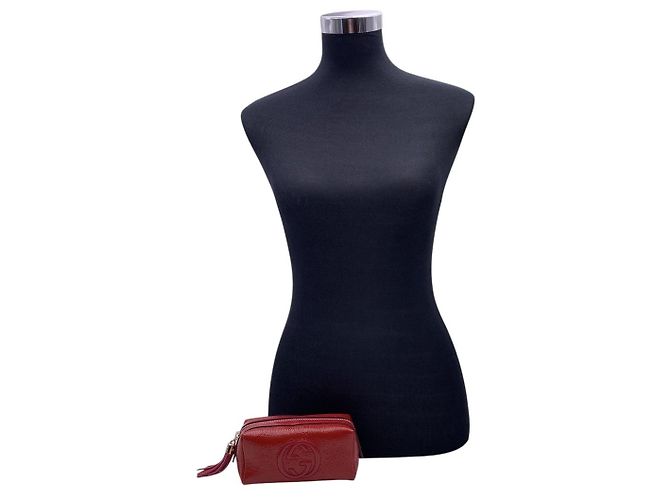 Clutch in pelle Gucci Soho Rosso - vista 2