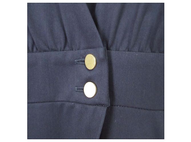 Autre Marque ANAYI Strickkleid mit Wickeloptik Blau Marineblau - Ansicht 17