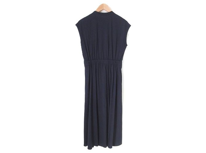 Autre Marque ANAYI Strickkleid mit Wickeloptik Blau Marineblau - Ansicht 2
