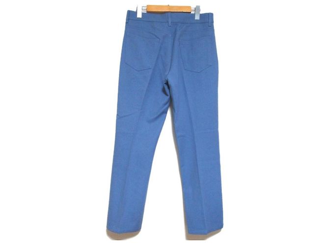 Alfred Dunhill Pantalones rectos de lana de algodón Dunhill Azul Azul claro - view 2