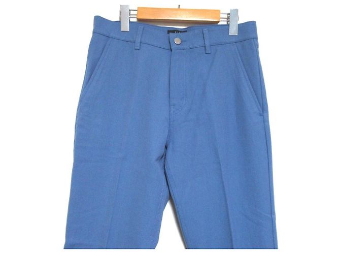 Alfred Dunhill Pantalones rectos de lana de algodón Dunhill Azul Azul claro - view 3