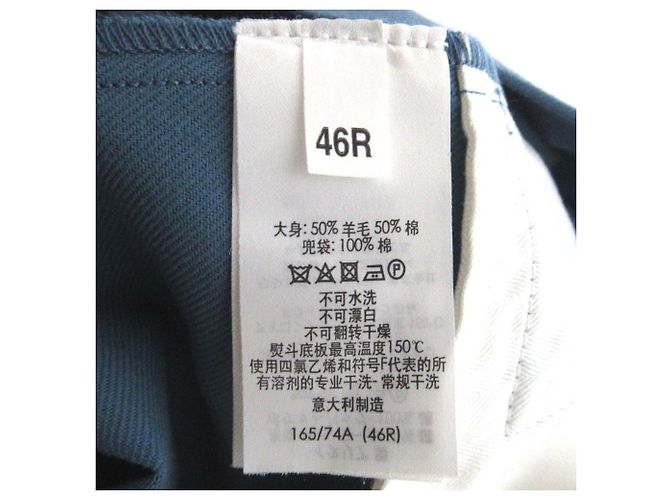 Alfred Dunhill Pantalones rectos de lana de algodón Dunhill Azul Azul claro - view 5