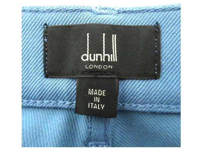Alfred Dunhill Pantalones rectos de lana de algodón Dunhill Azul Azul claro - view 7