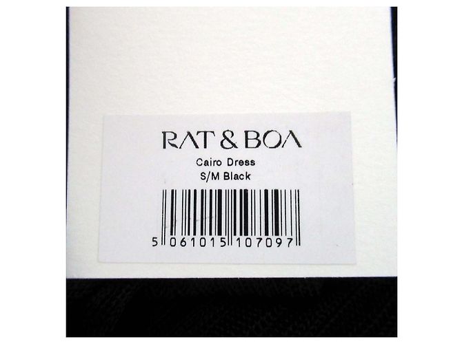 Autre Marque RAT&BOA Strickkleid mit Rollkragen und Rippstrick Schwarz - Ansicht 8