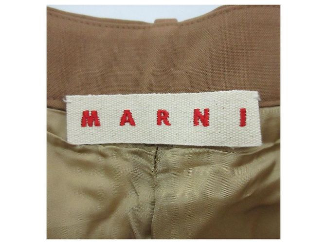 Pantaloni bootcut Marni con zip all'orlo Beige - vista 9