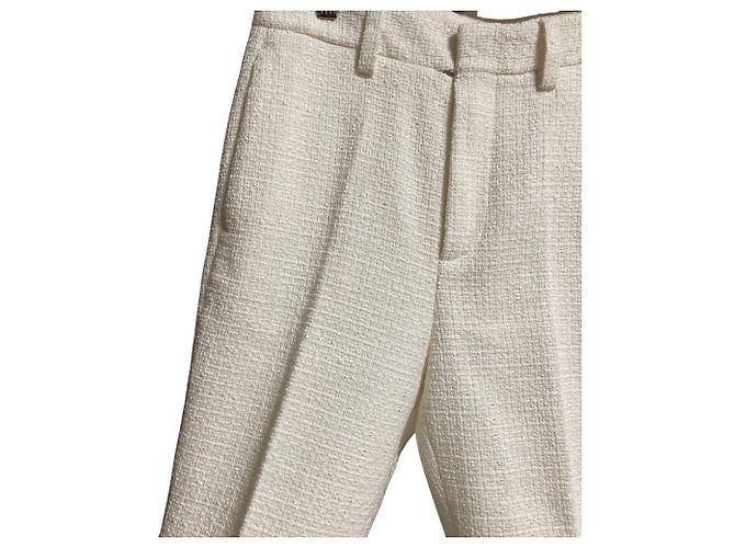 Autre Marque Dsquared2 Tweed Lange Hose Weiß - Ansicht 2