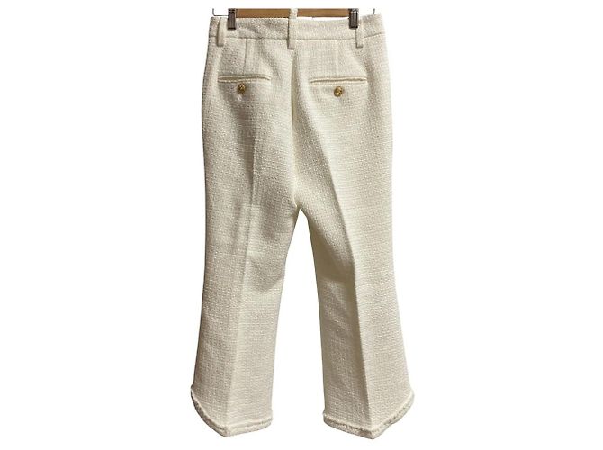 Autre Marque Dsquared2 Tweed Lange Hose Weiß - Ansicht 3