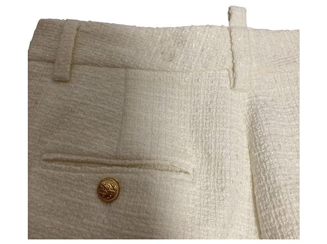 Autre Marque Dsquared2 Tweed Lange Hose Weiß - Ansicht 7