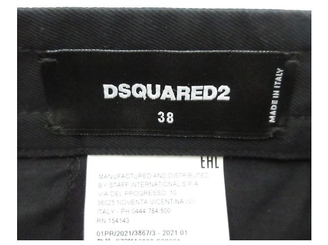 Autre Marque Dsquared2 Stretch-Rock mit Rückenschlitz Schwarz - Ansicht 8