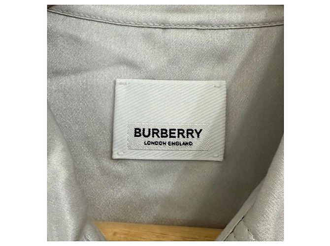 Camicia in seta a maniche lunghe Burberry Marrone - vista 5