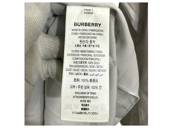 Camicia in seta a maniche lunghe Burberry Marrone - vista 6