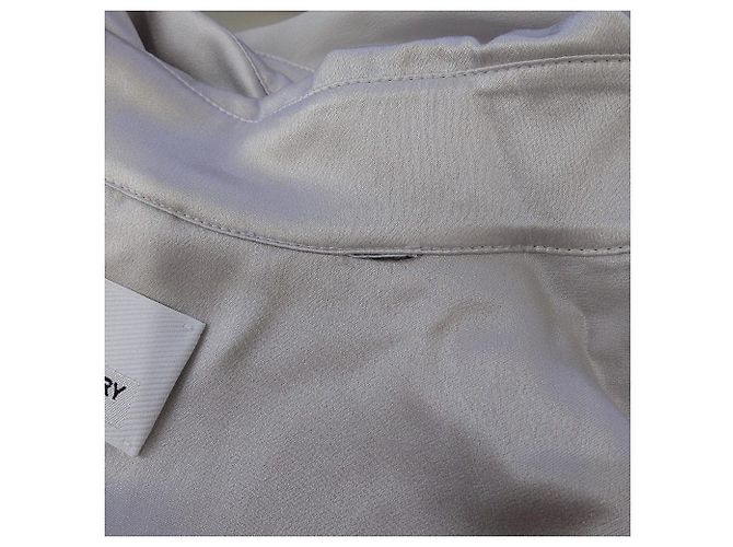 Camicia in seta a maniche lunghe Burberry Marrone - vista 9