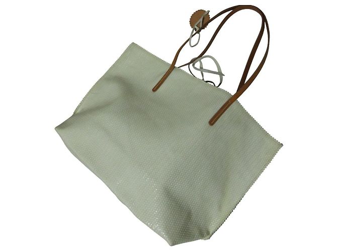 Autre Marque jack gomme ATELIER CUIR LIBRE Borsa 2-way in pelle Bianco - vista 10