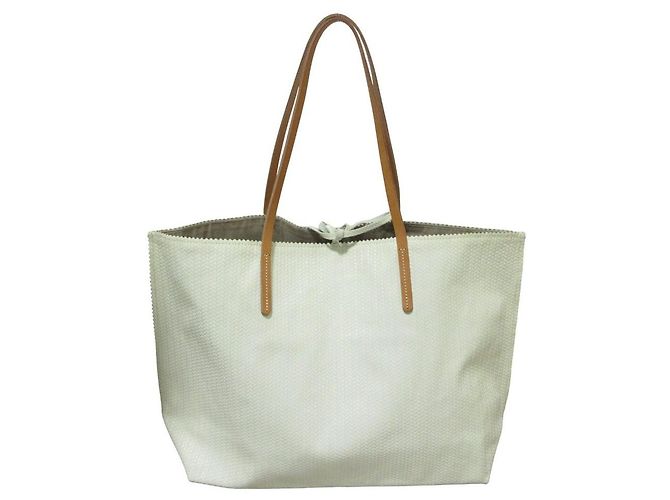 Autre Marque jack gomme ATELIER CUIR LIBRE Borsa 2-way in pelle Bianco - vista 2