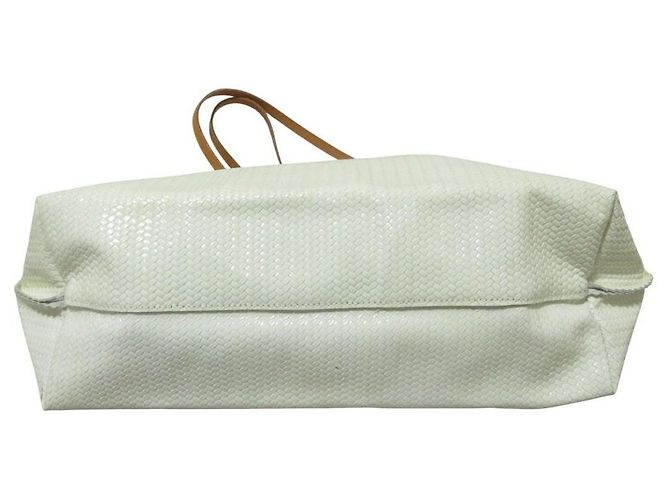Autre Marque jack gomme ATELIER CUIR LIBRE Borsa 2-way in pelle Bianco - vista 3
