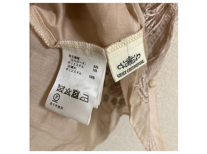 Autre Marque Camicetta GRACE CONTINENTAL con ricamo orientale Beige - vista 5