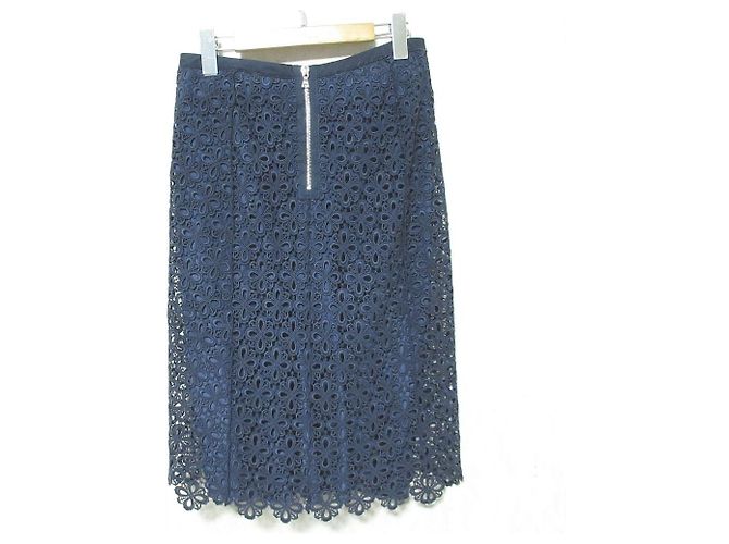 Autre Marque Falda de encaje bordado Drawer Azul Azul marino - vista 2