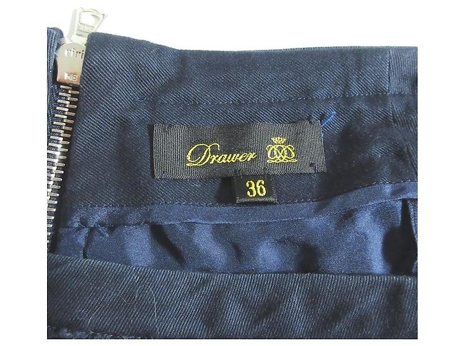 Autre Marque Falda de encaje bordado Drawer Azul Azul marino - vista 3