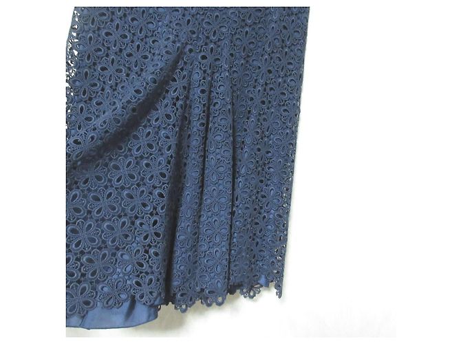 Autre Marque Falda de encaje bordado Drawer Azul Azul marino - vista 6