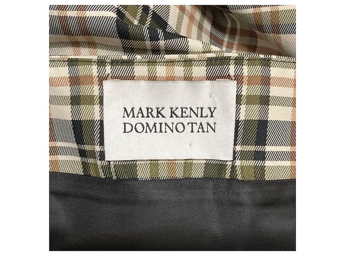Autre Marque Falda larga de cuadros Domino Tan Mark Kenly Beige - vista 6