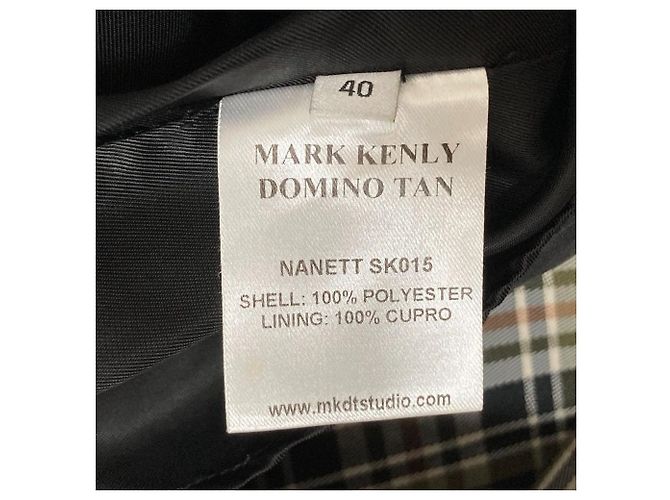Autre Marque Falda larga de cuadros Domino Tan Mark Kenly Beige - vista 8