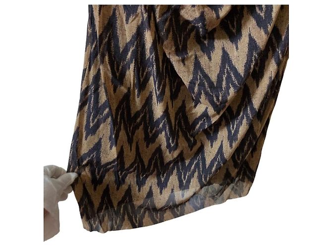 Autre Marque Vestido Power Net con Estampado Chevron VIVIENNE TAM Castaño - vista 4
