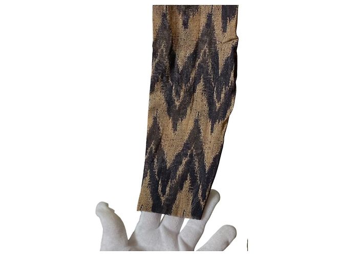Autre Marque Vestido Power Net con Estampado Chevron VIVIENNE TAM Castaño - vista 5