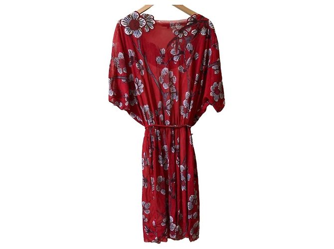 Autre Marque Vestido Power Net VIVIENNE TAM Roja - vista 2