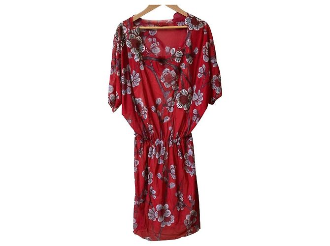 Autre Marque Vestido Power Net VIVIENNE TAM Roja - vista 3