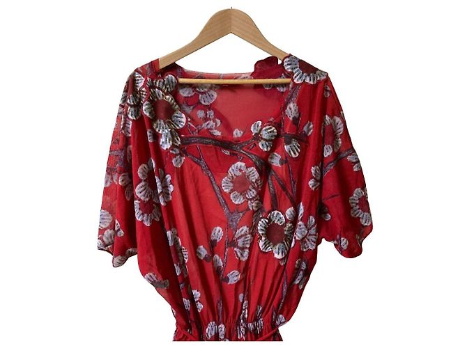 Autre Marque Vestido Power Net VIVIENNE TAM Roja - vista 4
