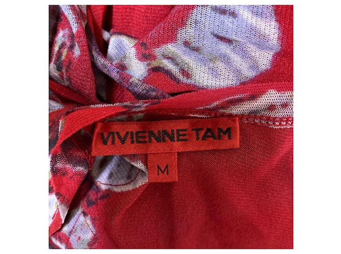 Autre Marque Vestido Power Net VIVIENNE TAM Roja - vista 6