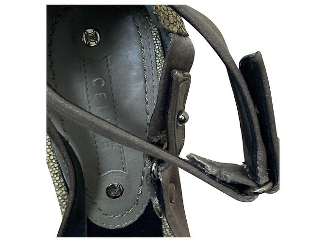 Céline Celine Stingray Leder Mule Braun - Ansicht 10