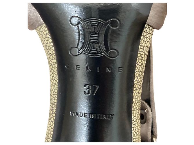 Céline Celine Stingray Leder Mule Braun - Ansicht 7