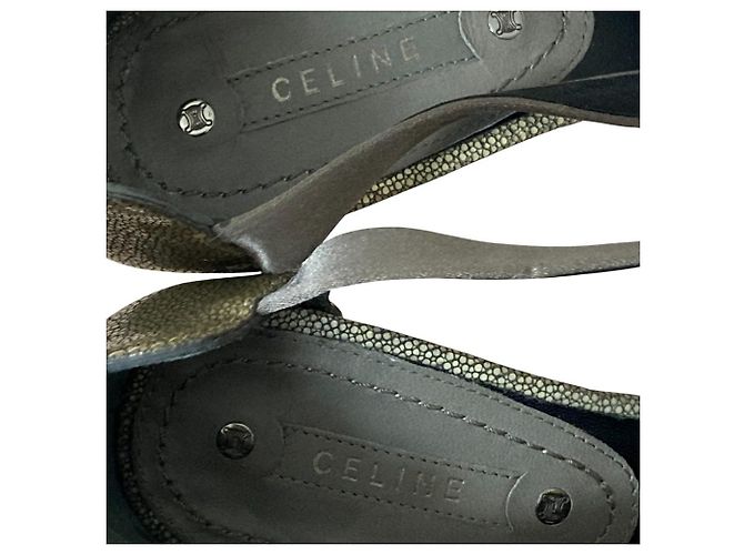 Céline Celine Stingray Leder Mule Braun - Ansicht 8