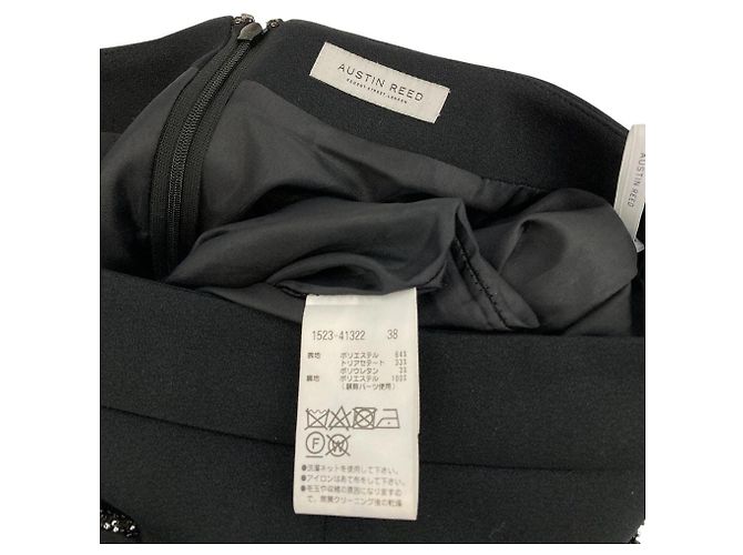 Autre Marque Falda midi con bolsillos de pedrería Austin Reed Negro - vista 3