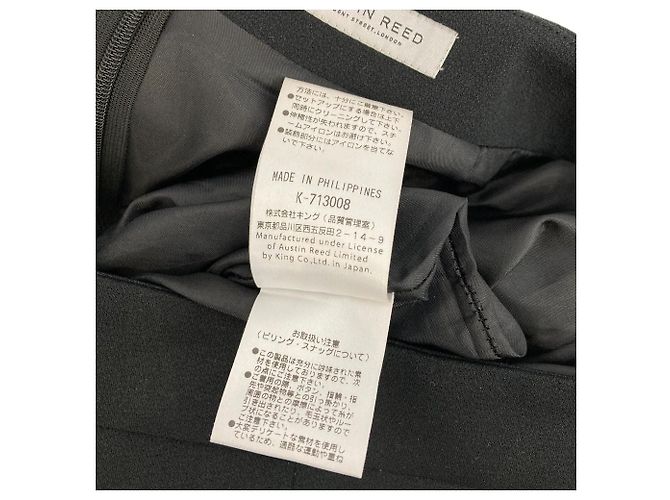 Autre Marque Falda midi con bolsillos de pedrería Austin Reed Negro - vista 4