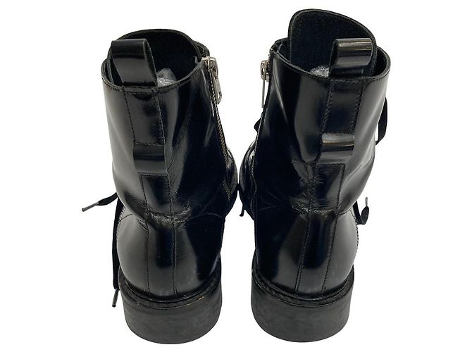Autre Marque All Saints Leder Kurzstiefel Schwarz - Ansicht 2