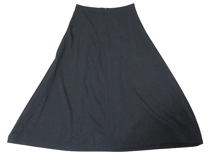 Falda larga de lana Jil Sander Azul Azul marino - vista 5