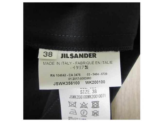 Falda larga de lana Jil Sander Azul Azul marino - vista 7