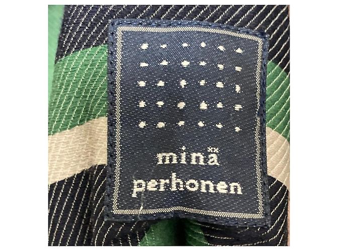 Autre Marque Borsa in lana e seta mina perhonen festival Multicolore Verde - vista 7