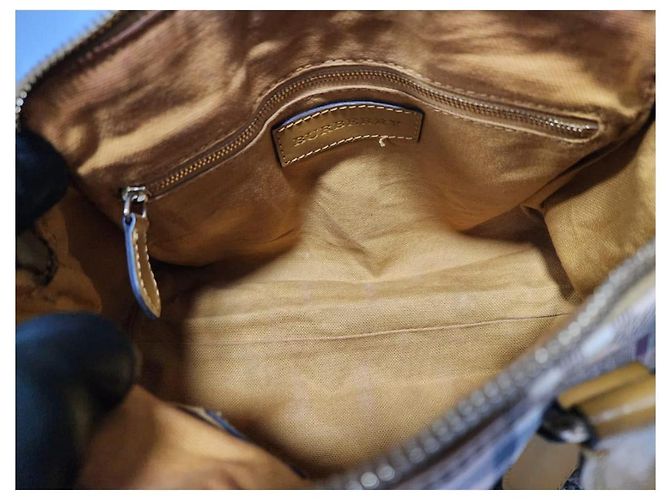 Borsa Burberry Haymarket Panel Blaze Beige/Giallo - vista 16
