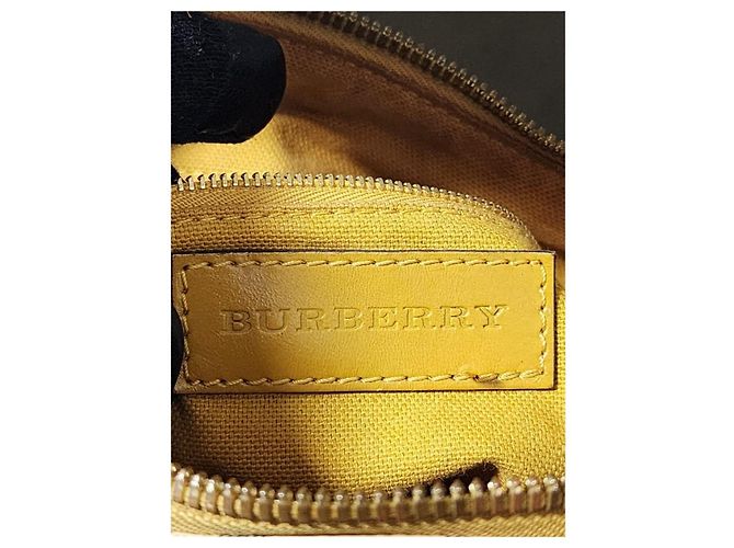 Borsa Burberry Haymarket Panel Blaze Beige/Giallo - vista 5