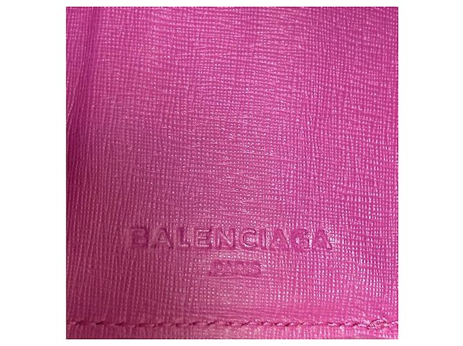 Cartera tríptico Papier de Balenciaga Rosa Blanco Púrpura - vista 9
