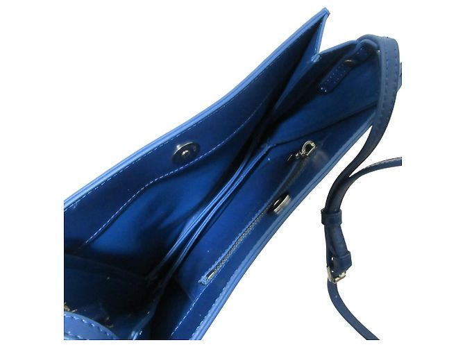 Autre Marque Borsa a spalla quadrata in pelle YAHKI Blu - vista 11